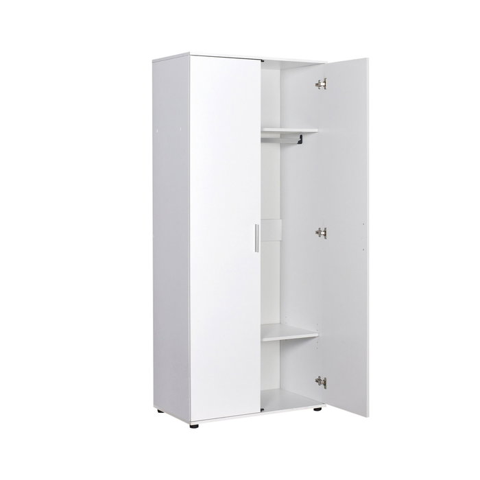 Hanah Home Armario Blanco con Estantes Hanah Home Armario Blanco con Estantes